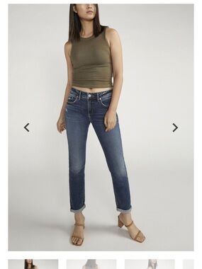 Silver Jeans Boyfriend Jeans in Medium Blue Wash